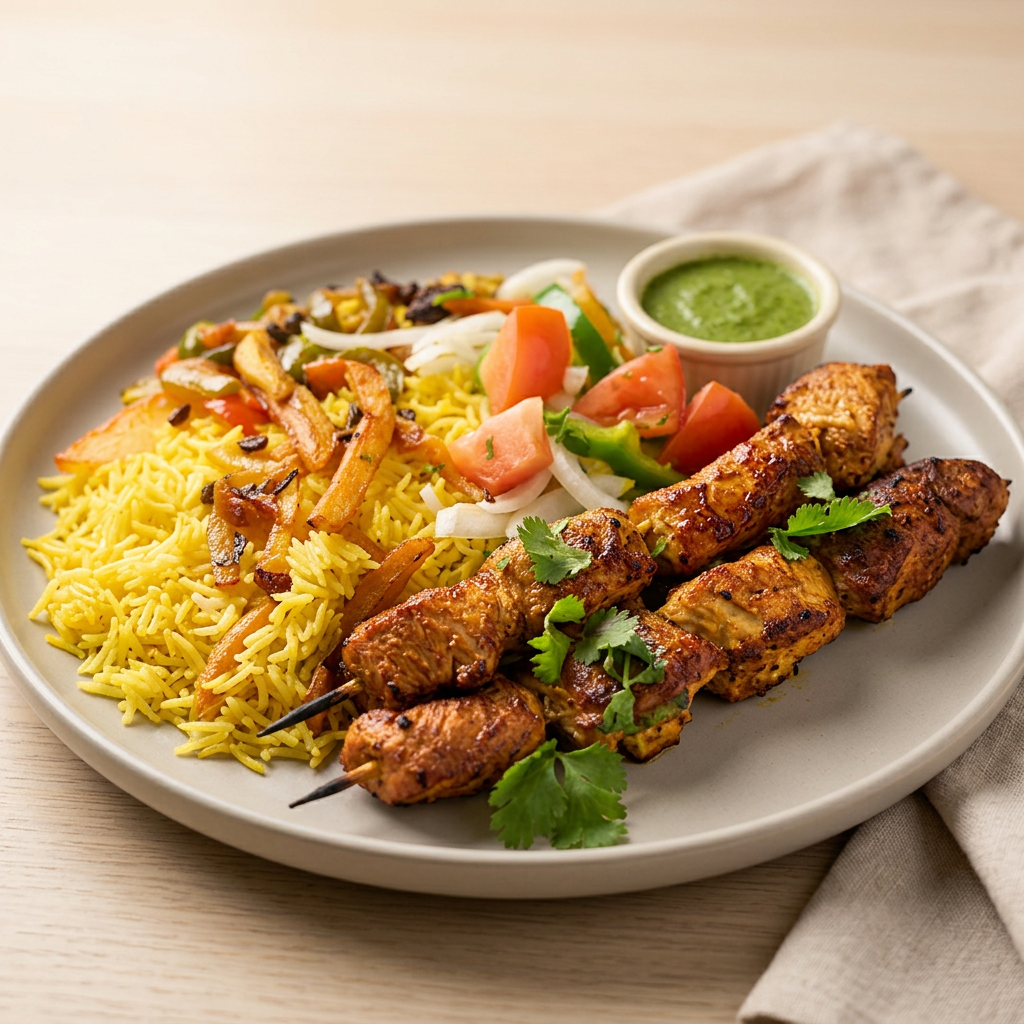Chicken Kabab with Rice
