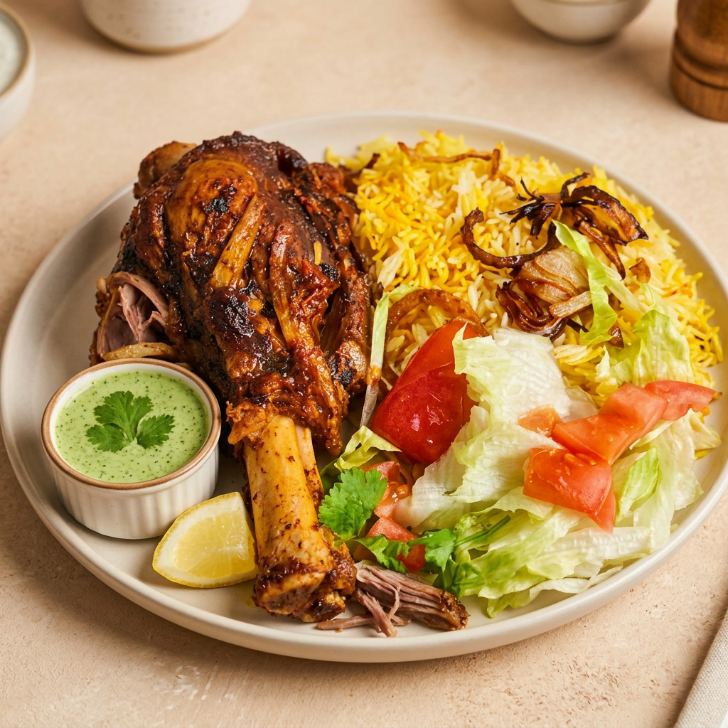 Lamb Leg with Rice